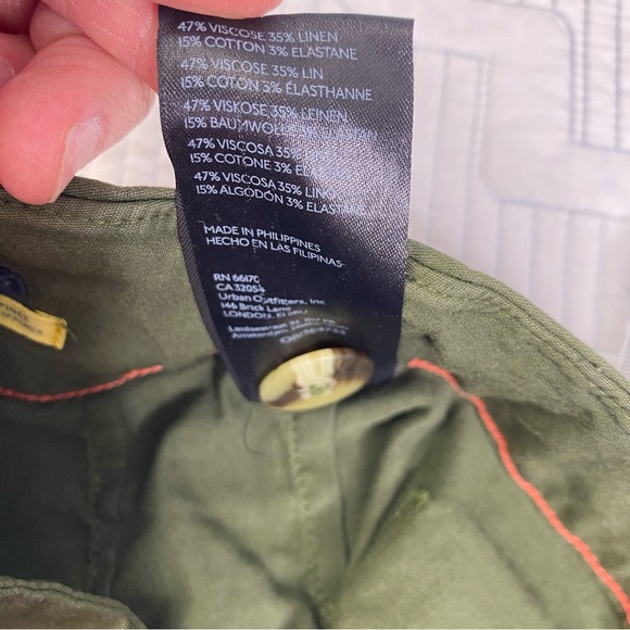 Maeve Anthropologie The Colette Wide Leg Pants Green Women’s Size 28 Pockets - Picture 9 of 11